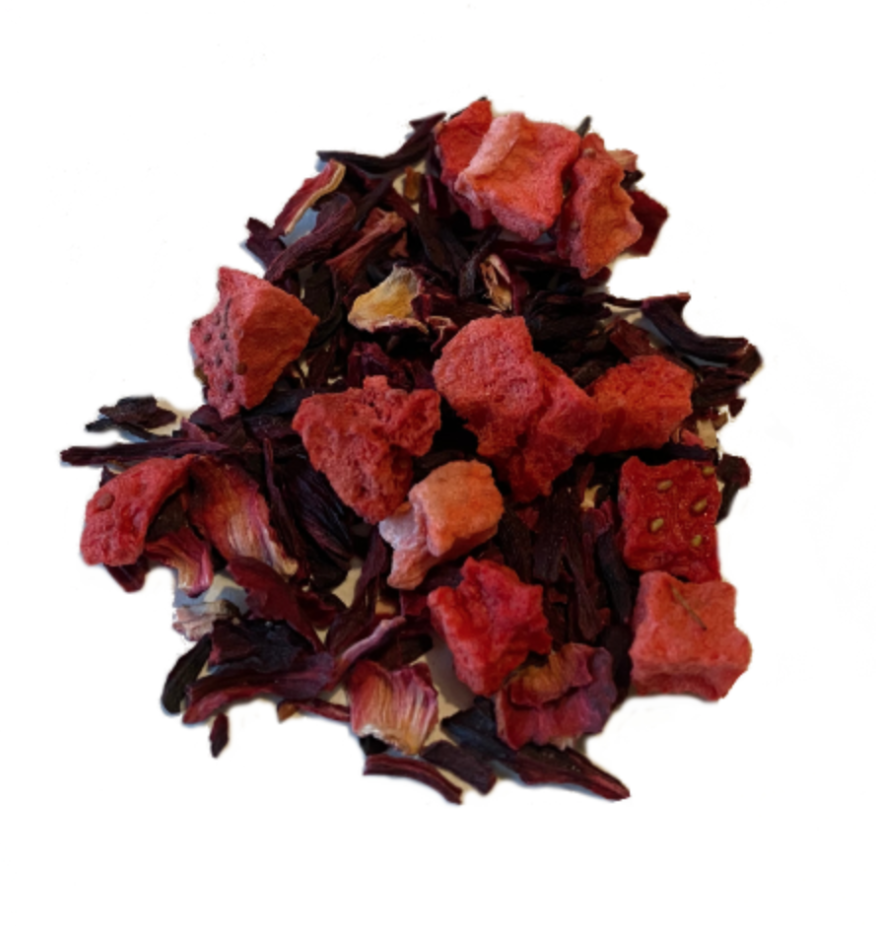 [TEA-65-50G] Touch of Pink (Aardbei/ Hibiscus) NIEUW (50g)